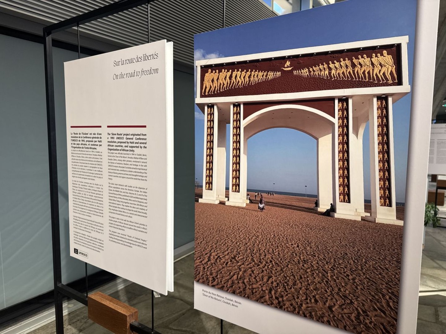 Les diasporas ont eu toute leur place dans l'exposition "Héritages et contributions de l’Afrique à la marche de l’humanité" et bien sûr l'esclavage qui a été le première source de leur impulsion.&nbsp;