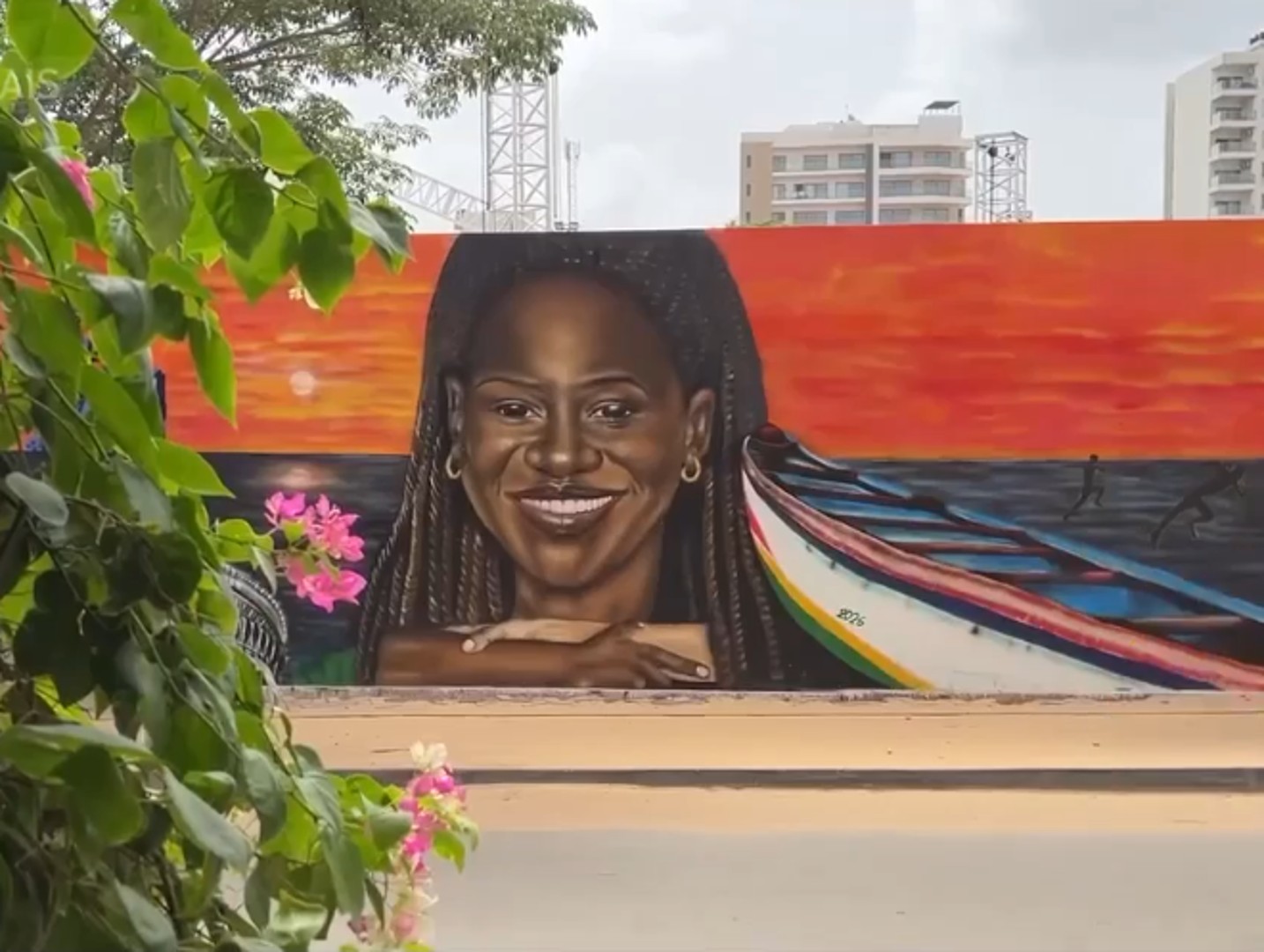 La femme sénégalaise est bien représentée dans les fresques murales réalisées à l'occasion des JOJ Dakar 2026. 